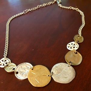 Two toned silver & gold necklace